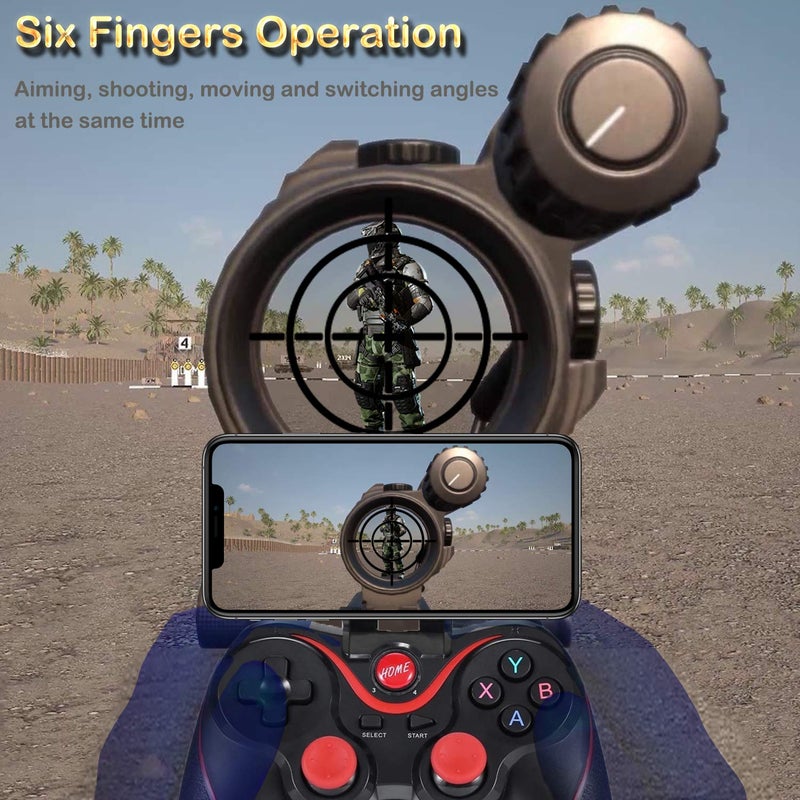 Megadream Android Gamepad Controller, Wireless Key Mapping Gamepad Joystick Perfect for Call of Duty & PUBG Mobile & More, Compatible for Samsung Galaxy HTC LG Other Phone, Not for iOS - Image 2